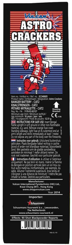 ASTRO CRACKERS 90 SHOTS (1.4G / UN0336)